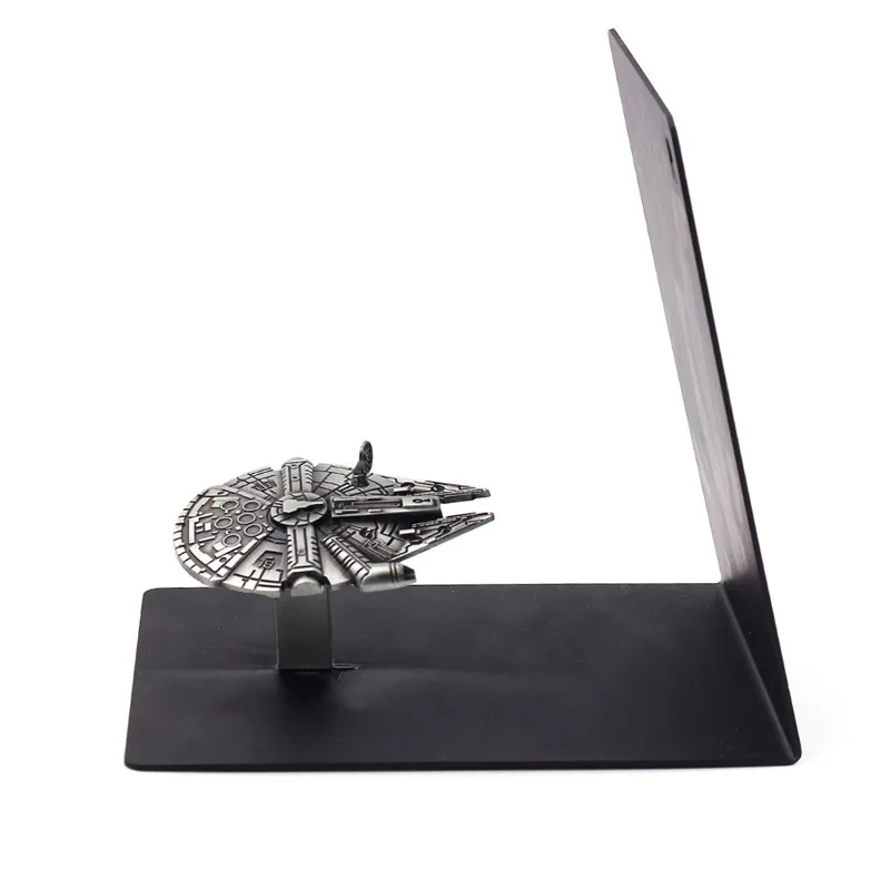 

Fashion Product Star Wars Spaceship Bookrack Bookcase Bookend Black Metal High Quality Room Accessories For Student Gift