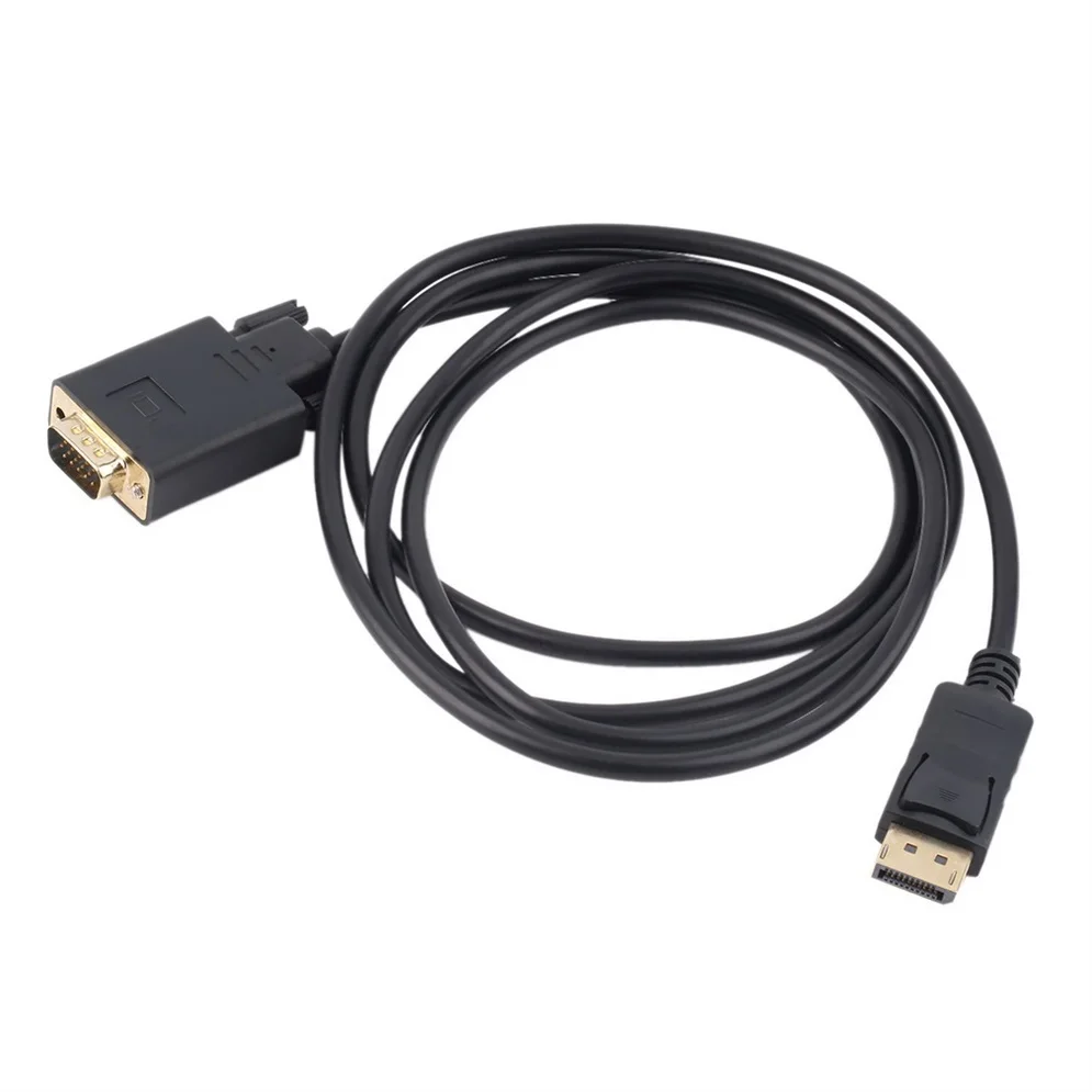 

1.8M DP Display Port Male to VGA Male RGB D-SUB Cable Adapter HDTV New Wholesale