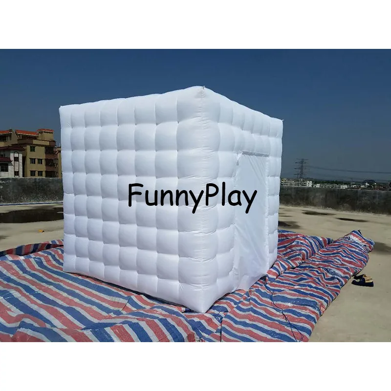 

White cube portable inflatable photo booth tent inflatable photo booth for event,party colorful LED, Inflatable Car Roof Tents