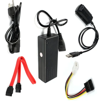 

USB 2.0 to IDE SATA S-ATA 2.5 3.5 Hard Drive HD HDD Converter Adapter turns any standard IDE or SATA drive into a external drive