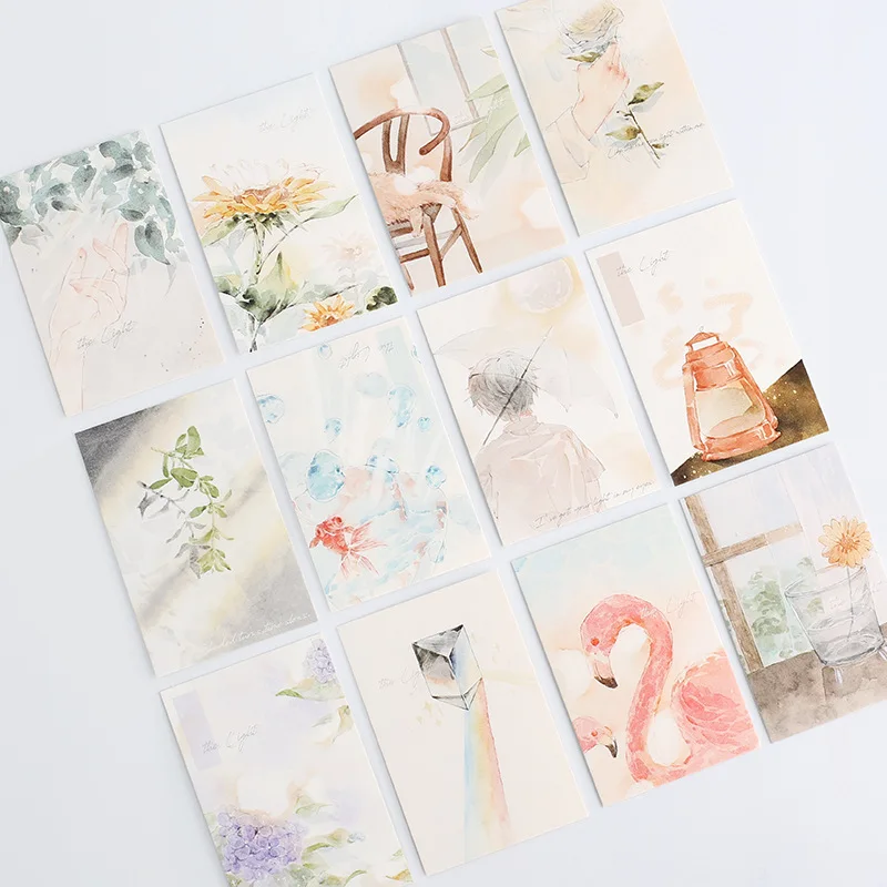 

Multi-use 5.2*8cm 54pcs Mini Card When We Were All Young Design As Scrapbooking Background Party Invitation Cards