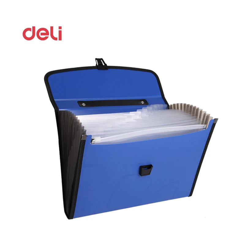 Deli expanding wallet big capacity filing bag document file folder