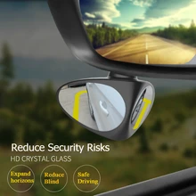 2 in 1 360 Gradi Girevole Lato Car Blind Spot Specchio Convesso Automibile Esterno Rear View Parcheggio di Sicurezza Accessori