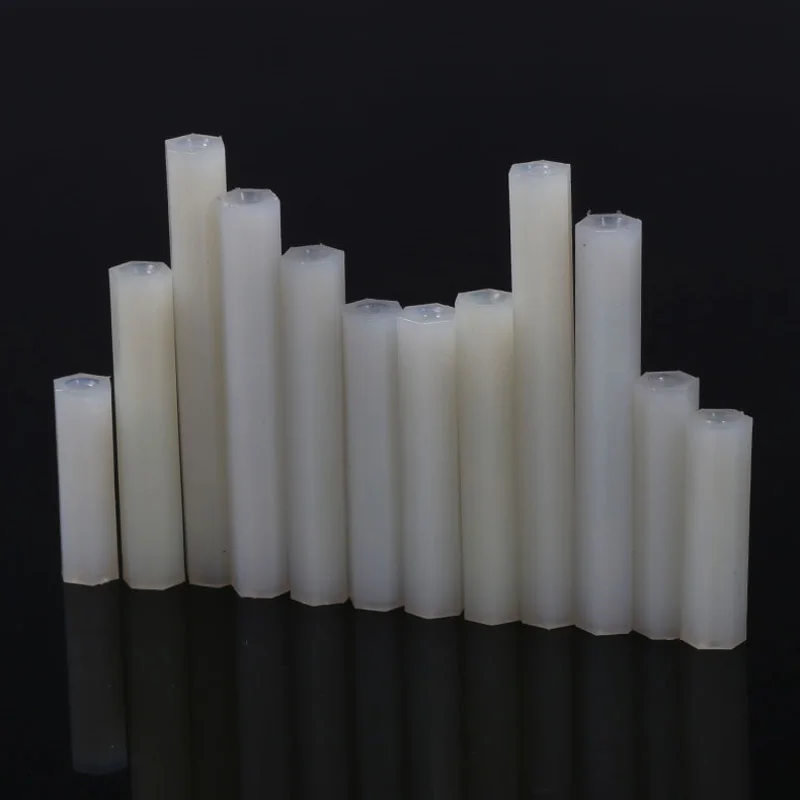 10PCS M2.5*6/8/10/12/15 (охрана окружающей среды) шестигранный нейлоновый колонна/плоская