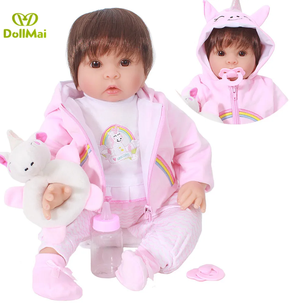 

Bebe menina reborn 20"50cm soft silicone reborn baby dolls toys high Simulation rebirth newborn dolls gift for child bonecas re