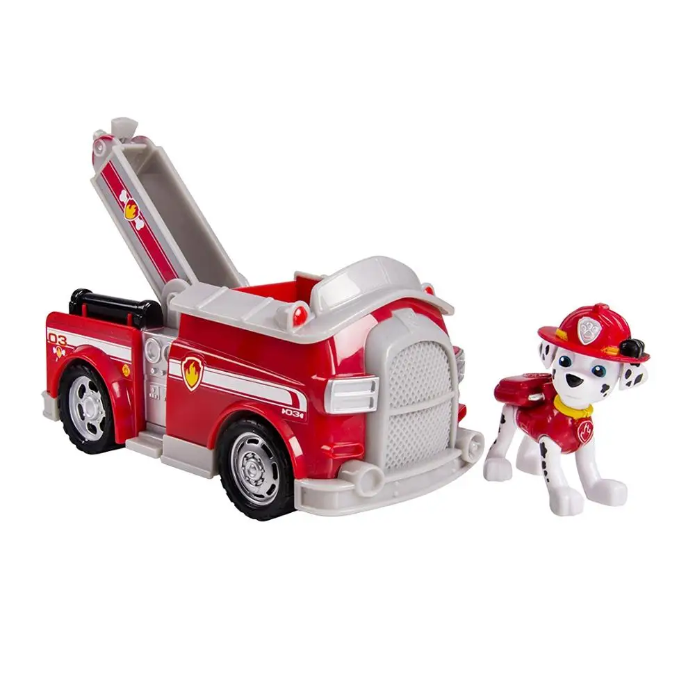 1 шт. Щенячий патруль-Райдер спасательный автомобиль фигурка щенка кукла игра Скай Эверест Chase Zuma детская игрушка с собакой - Цвет: marshall