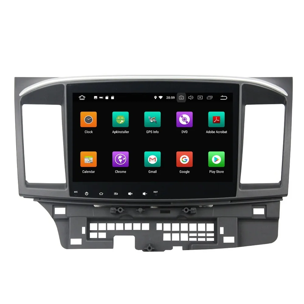 Sale 4GB RAM Android 8.0 Octa Core 10.1" Car audio stereo dvd player for Mitsubishi Lancer 2006-2015 GPS Radio Bluetooth WIFI 32GBROM 1