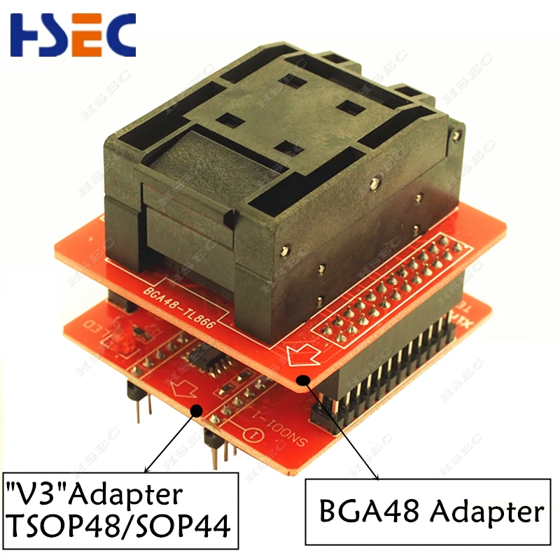 XRIICHA BGA48 адаптер для TL866II plus TL866CS TL866A универсальный программатор с V3 TSOP48 sop44 minipro tl866