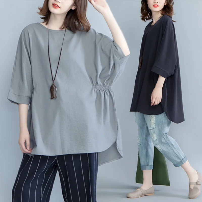 

BIG SIZE Spring Summer Women Fashion Elegant Batwing Tops Ladies Female Plus Large Short Sleeve Loose Blouse Shirt Femme Blusas