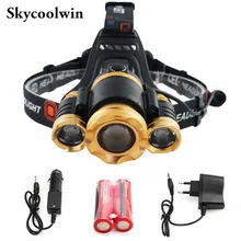 30 Вт ИК-датчик фар индукционный Перезаряжаемый Фонарь налобный фонарь 5000 люмен 4 режима фонарик Головной фонарь