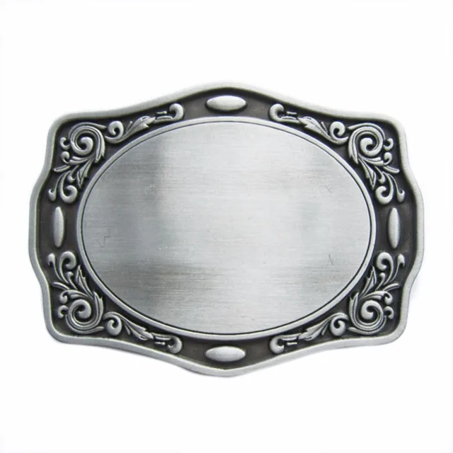Belt Blank 2-Pack Vintage Blank Belt Buckles (Oval Square) Large