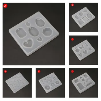 

JAVRICK Silicone Mold Mirror For Crafts DIY Jewelry Making Pendant Epoxy Resin Cake Findings 6 Type Hot New