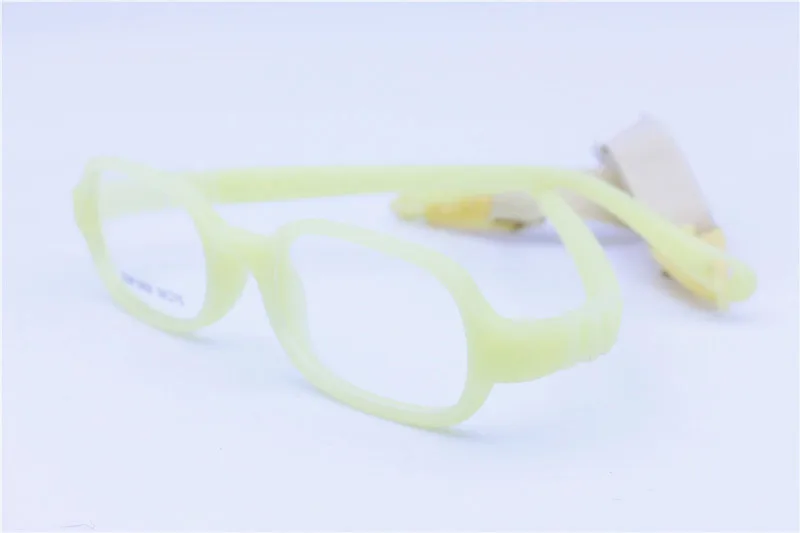Розничная 38139 прямоугольной формы окружающей среды TR90 гибкие защитные оправы для очков с регулируемым ремешком для маленьких детей - Цвет оправы: yellow