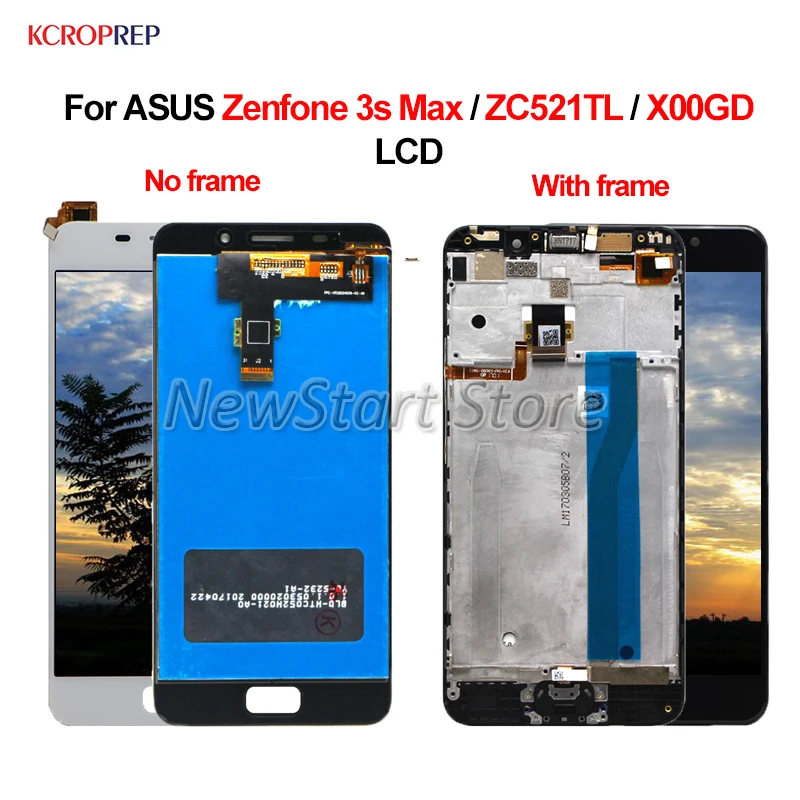 

For ASUS Zenfone 3S Max ZC521TL LCD Display Touch Screen Digitizer Assembly 100% New 5.2" For ASUS Zenfone 3S Max X00GD lcd