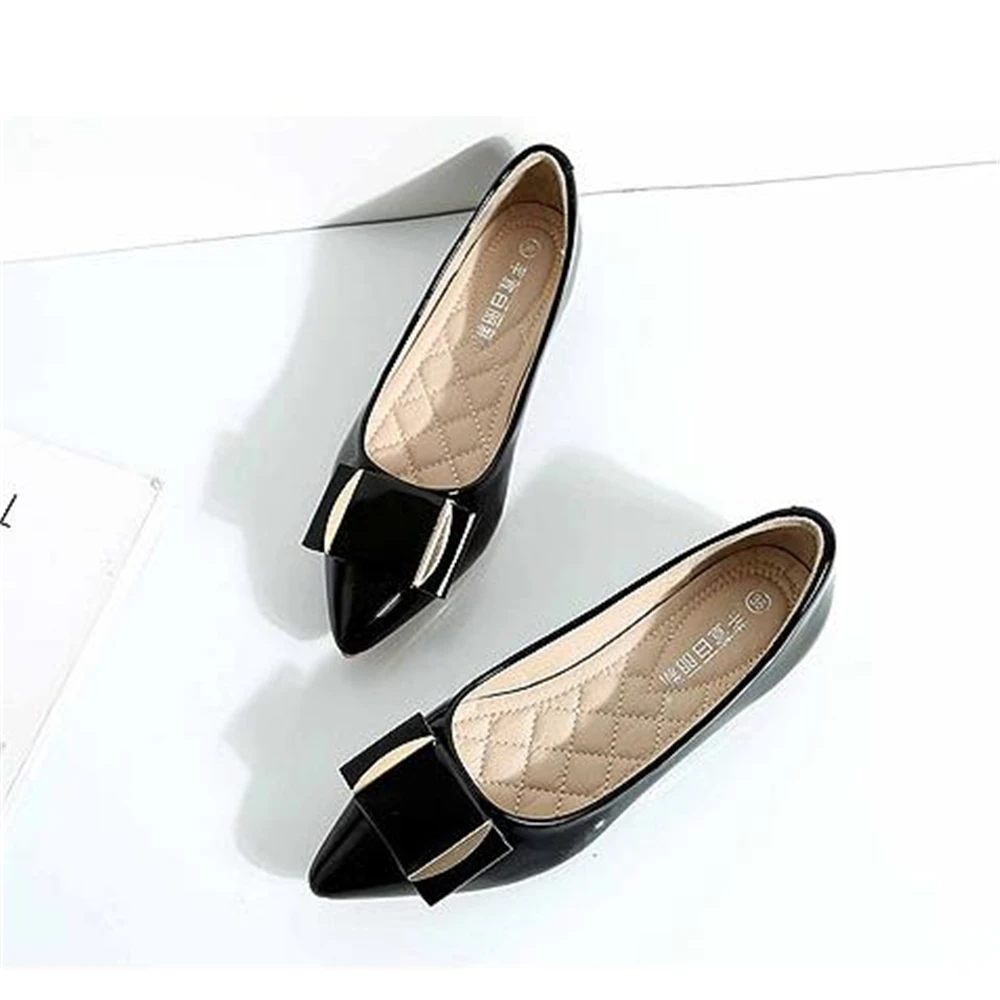 Женские туфли на плоской подошве с острым носком в европейском стиле ...