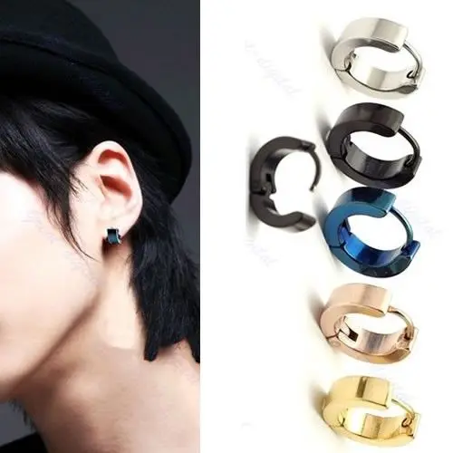

1 pc Titanium Steel Ear Clip On Ear Earrings Studs for Man
