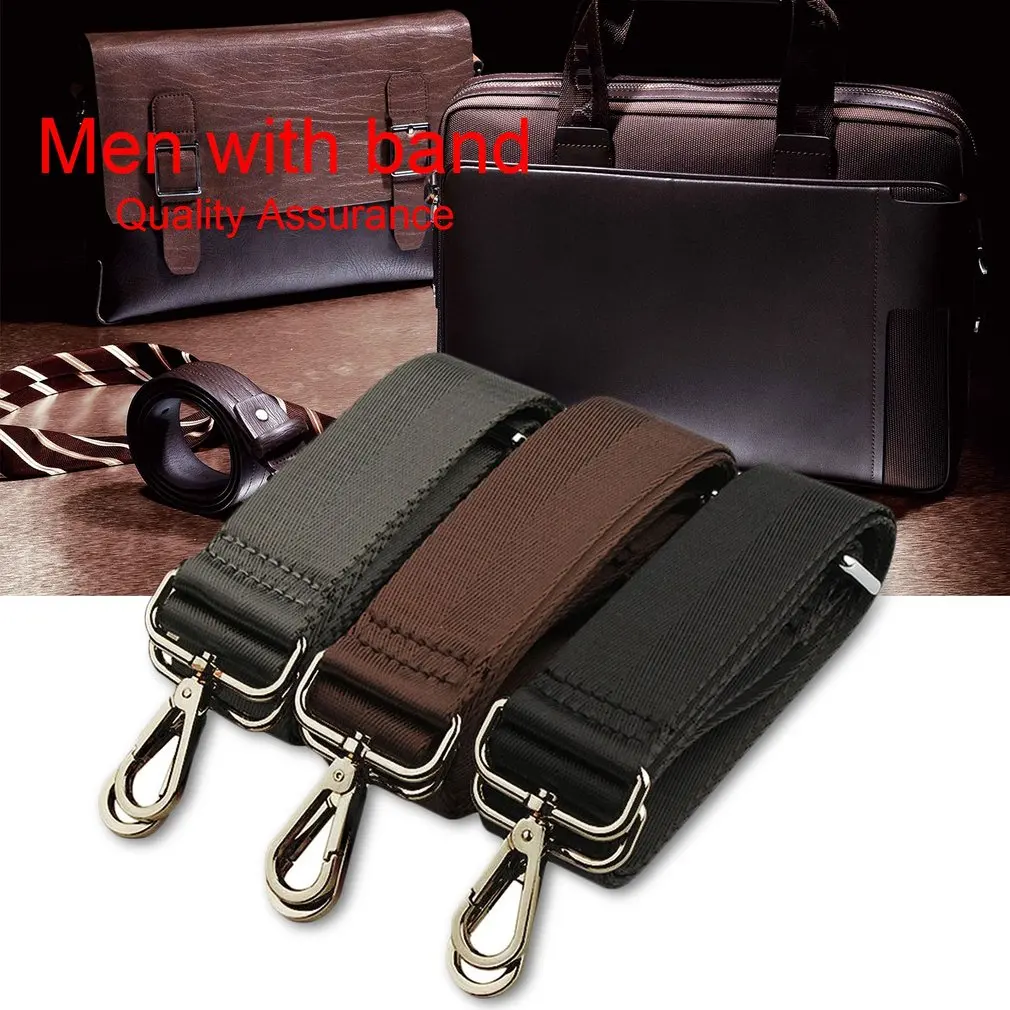 

32mm Wide Men Shoulder Strap With Powerful Hook Adjustable Nylon Belt For Handbag Mens Handle Bag Replacement Straps