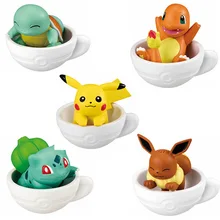 5pieces/set Cup figures pika Squirtle Bulbasaur anime action toy figures model toy Car decoration toy KEN HU STORE pokemones