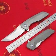 DICORIA Hakkaido Флиппер m390 лезвие титановая ручка складной нож Открытый Отдых Охота выживания карманные фрукты Ножи EDC инструменты