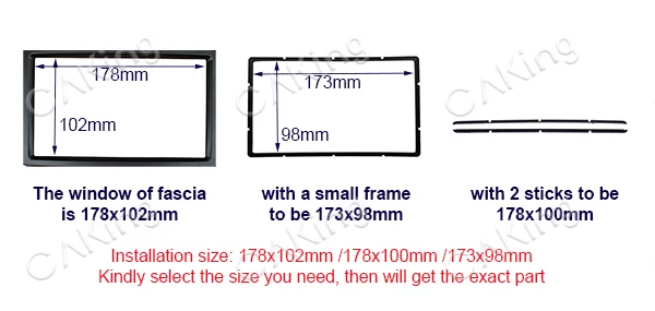 Double Din Car Fascia Radio Panel for FORD B-Max Bmax 2012- Dash Fitting Kit Facia Face Plate Adapter Cover Front Bezel