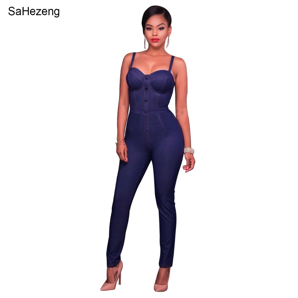 jean jumpsuit for ladies