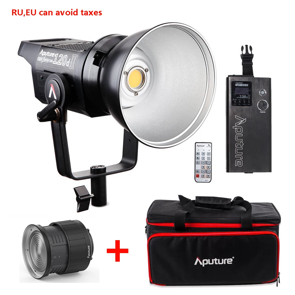 Aputure LS 120d Mark II 120D II Light Storm COB светодиодный осветительные наборы для студии светодиодный Bowens крепление непрерывного видео света с Крепление прожектора с линзой Френеля