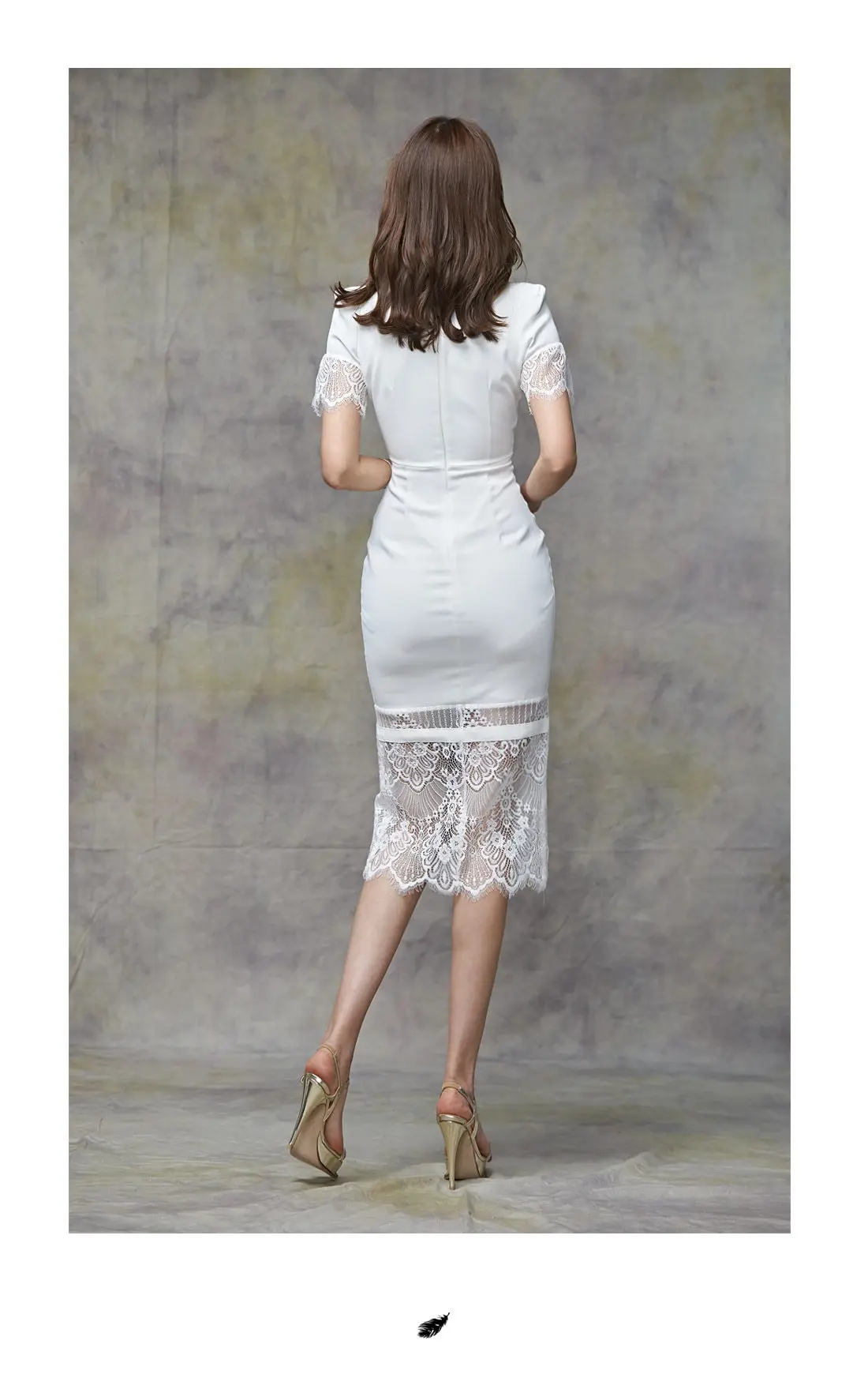 Кружевной лоскутный корсет черный Сплит вечернее платье для женщин v-образным вырезом короткий рукав Миди белые платья женские Сплит корейское платье