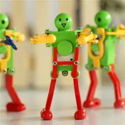 Новый Классический заводные игрушки Дети Пластиковые Заводной Весна Ветер танцы робот игрушка Подарки, произвольный цвет @ Z404