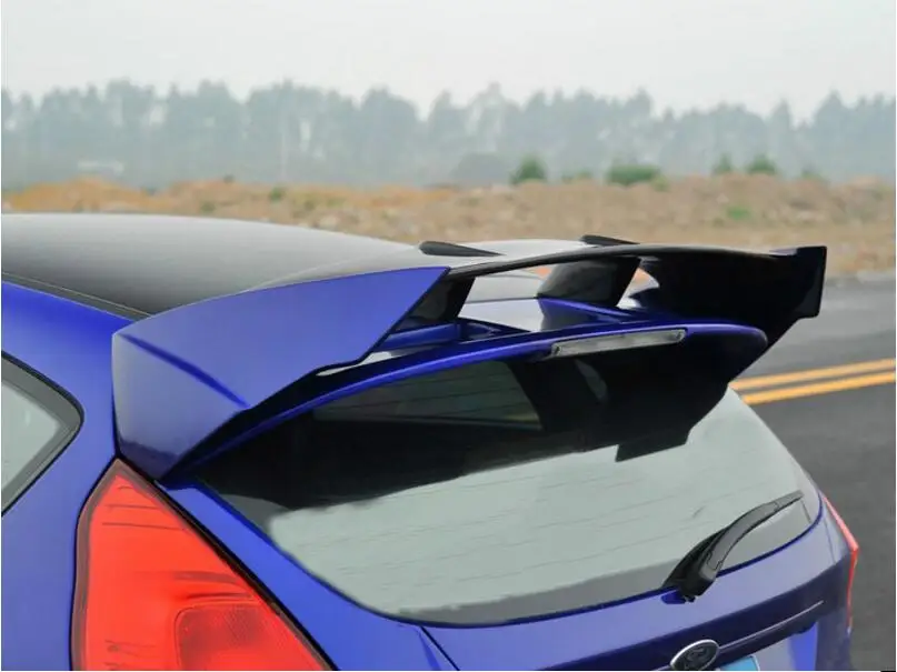 

ABS black primer Car Rear Wing Trunk Lip Spoilers Fits For Ford Fiesta Hatchback 2009 2010 2011 2012 2013 2014 2015