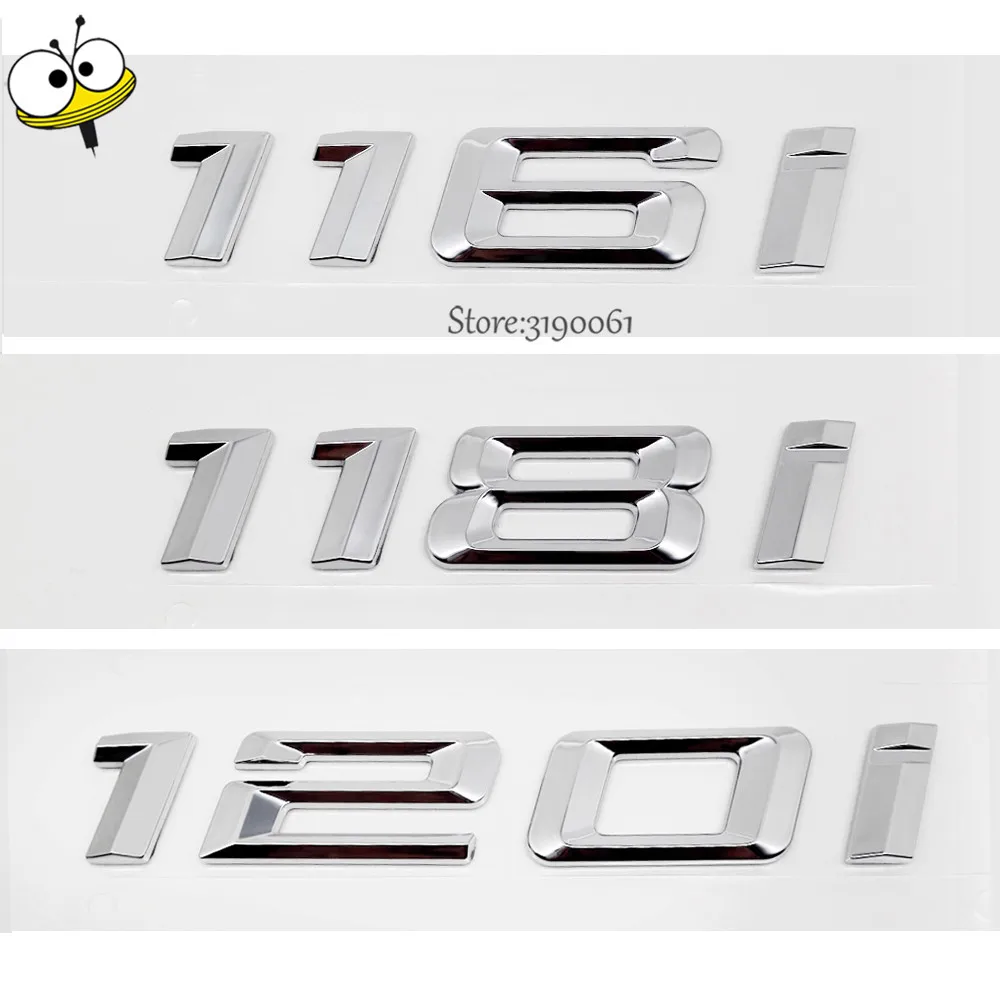 

For BMW DIY Sticker Metal Car-styling Number Auto Car Sticker Decal Badge Emblem For BMW 1 Series 116i 118i 120i 118 120 GT