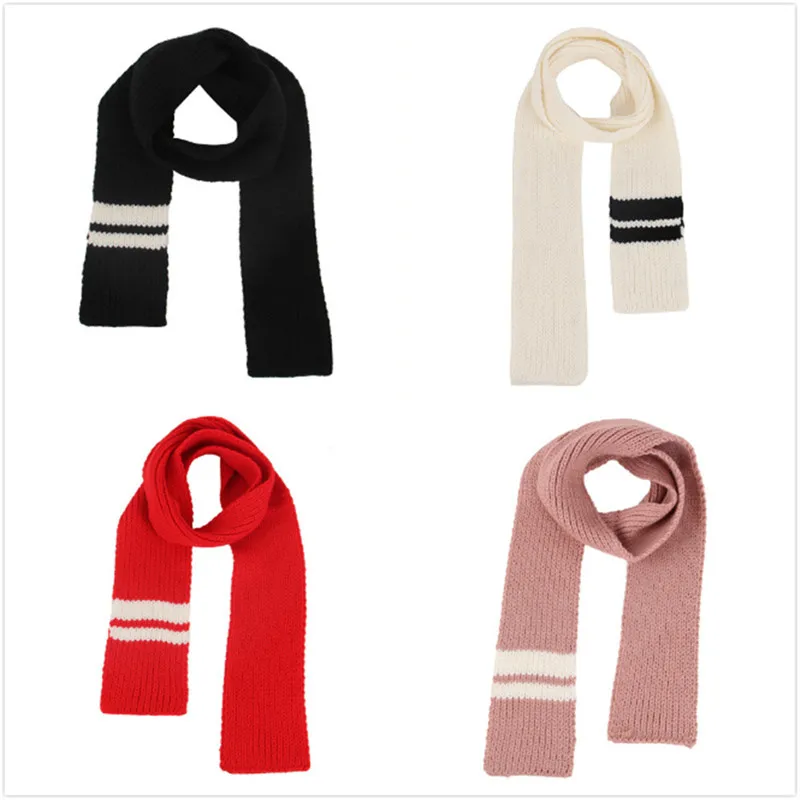  Bohemia Perforated Knitting Shawl Contrast Stripes Rectangle Scarf women's scarves handkerchief hij