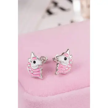 Pink Unicorn Stud Earring