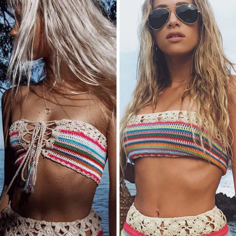 rainbow swimsuit top