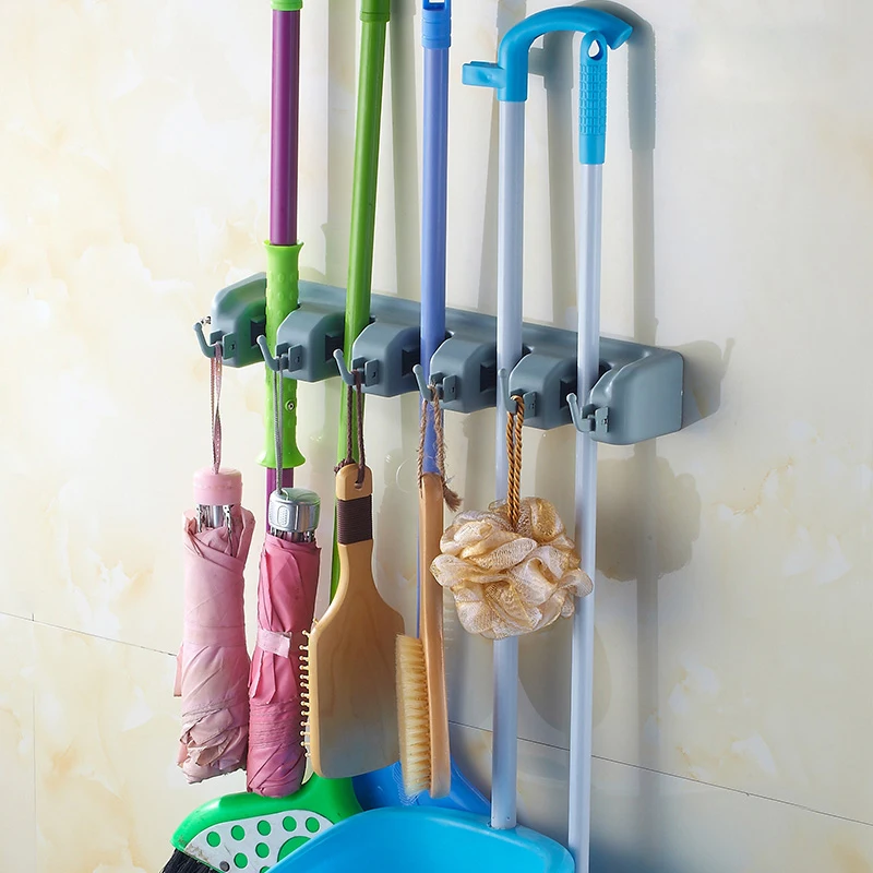 free shipping Wall Mounted plastic Mop Holder Brush Broom Hanger