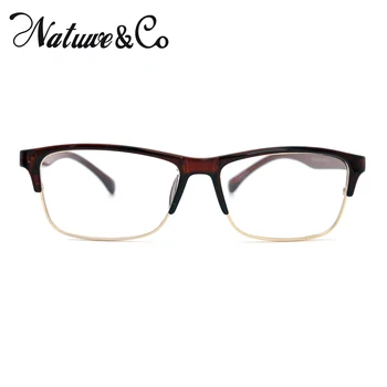 

Natuwe&Co Vintage Retro Rectangle Glasses Frame Fashion Half Rim Men Women Eyeglasses