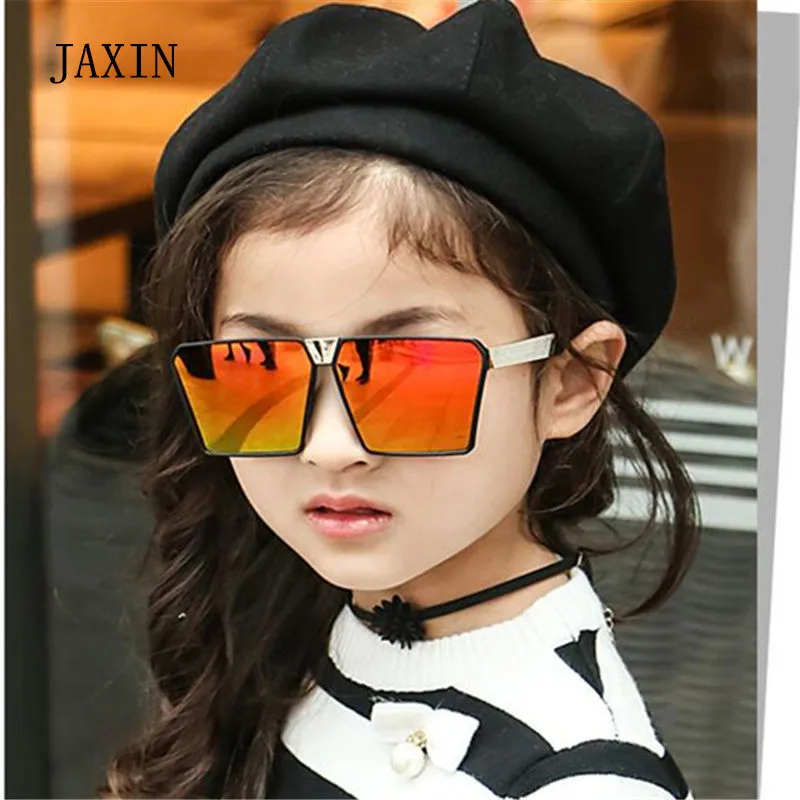 

JAXIN 2019 Cute Baby Sunglasses Kids aviator Square Sun Glasses Child fashion brand design colorful goggles okulary UV400 gafas