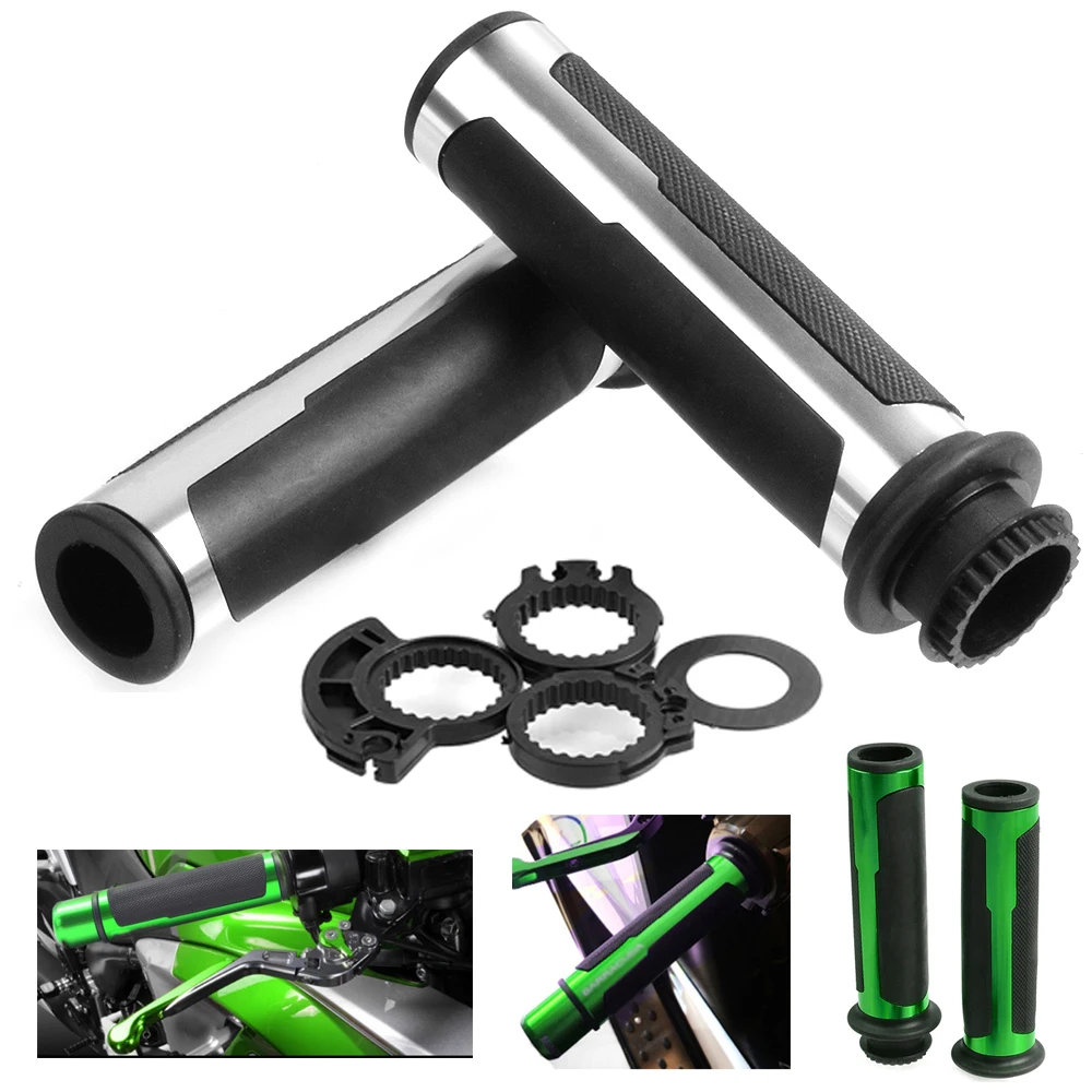 

Universal 22mm Handle Grips Rubber Aluminum Motorcycle CNC Handlebar Set FOR Kawasaki NINJA 250R 2008-2012 ZX1400 ZX14R ZZR1400