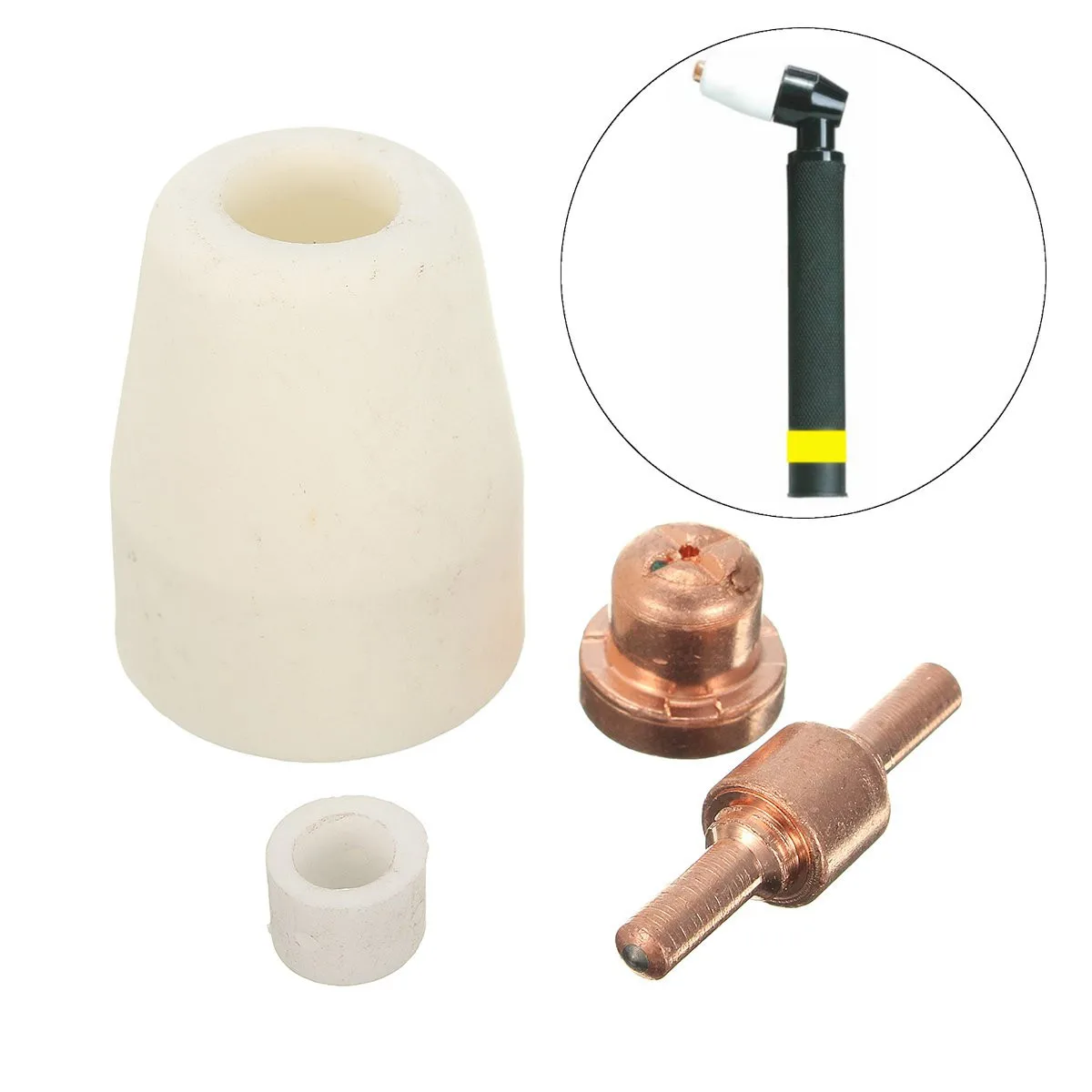 75Pcs/Set Plasma Cutter Accessories For Cutter Torch Consumables KIT Welding Nozzles Fit CUT40 CUT50