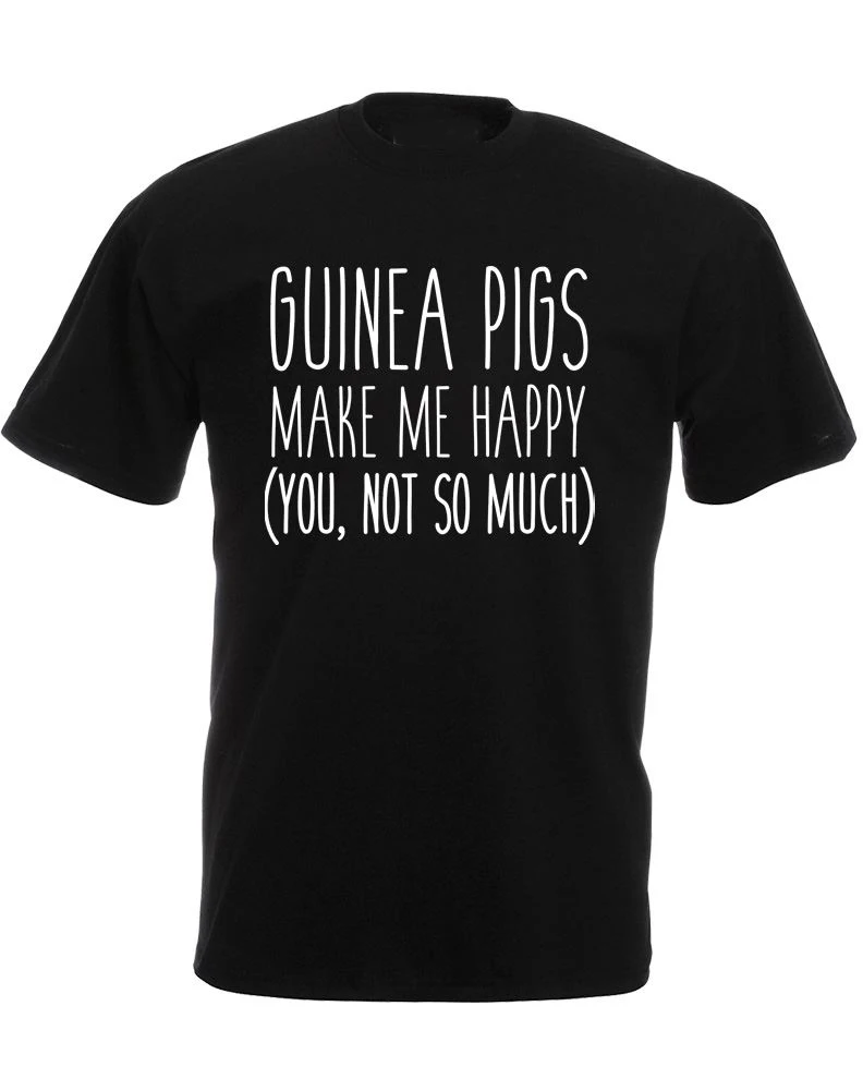 

Cheap Graphic T Shirts Men'S Crew Neck Create Your Own Graphic Guinea Pigs Make Me Happy Short Office Tee