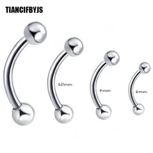 TianciFBYJS 1 шт. кошачьи банановые кольца для носа ухо бровь губы соска пенис кликер пирсинг ювелирные изделия для тела Козелок Уха спираль бар