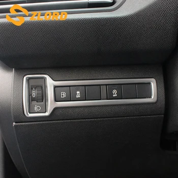 

Zlord Fog Light Switch Decorative Frame Modified Fog Light Switch Decorative Panel for Peugeot 408 308 Car Accessories