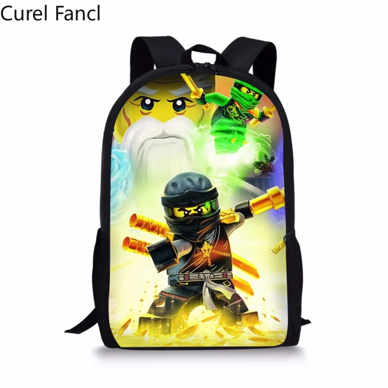Горячая мультфильм печати Ninjago рюкзак школьные сумки для девочек мальчиков подростков ортопедический школьный портфель упаковочные сумки Mochila школьная книга Сумка
