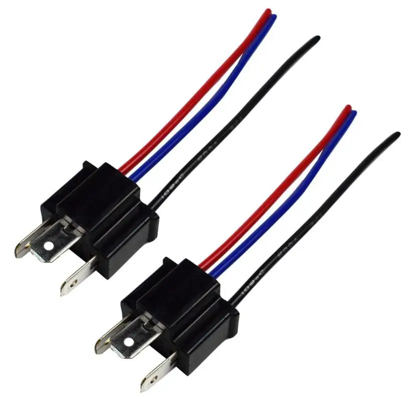 

1 Pair 9003 H4 Bulb Socket Male Adapter Connector for Headlight Fog Lamp