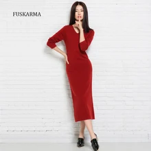 Neue Winter Langarm Frauen Pullover Herbst Kleider Für Frauen Pullover Und Pullover Strick Elegante Abendgesellschaft Pullover Kleid