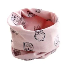 Весенний шарф для девочек, для мальчиков, с принтом совы, хлопковый шарф с круглым вырезом, шарфы, 9 цветов, хлопковые шарфы, подарок для ребенка,# Y