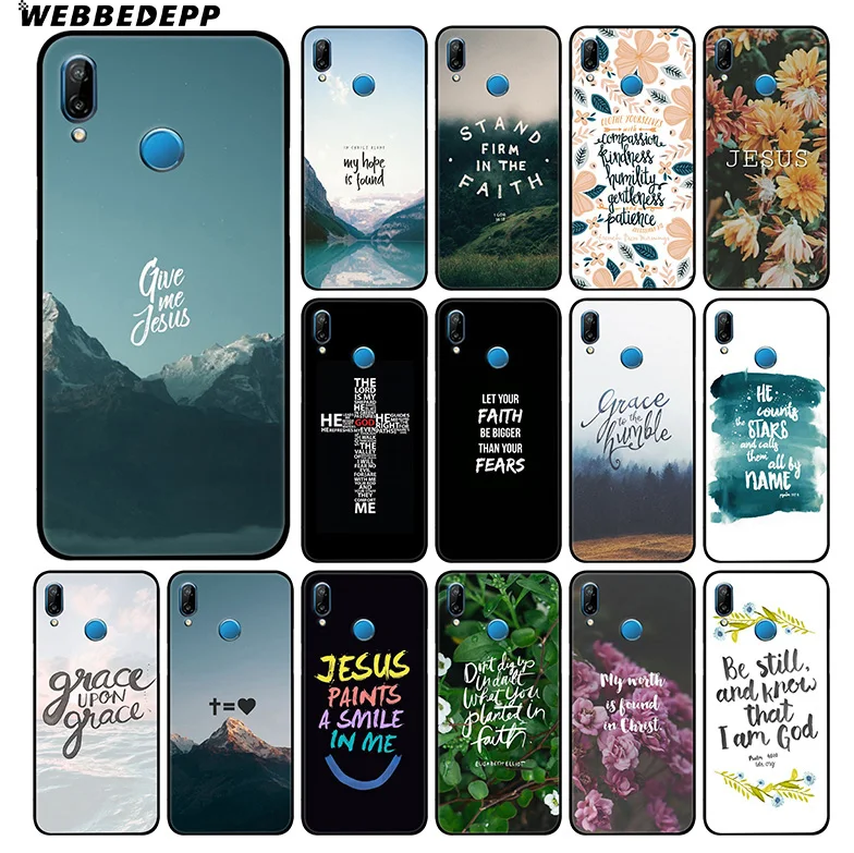 Мягкий чехол WEBBEDEPP Bible Verse Jesus для Huawei P30 P20 Pro P10 P9 Lite 2017 P Smart 2019 &amp Nova 3 3i Y9 |