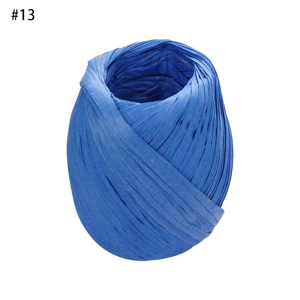 16 цветов 20 м/рулон DIY рафия ленточный шнур веревка для пальмовой упаковки бумажная веревка Подарочная коробка Свадебная Упаковка вечерние украшения diy - Цвет: 13