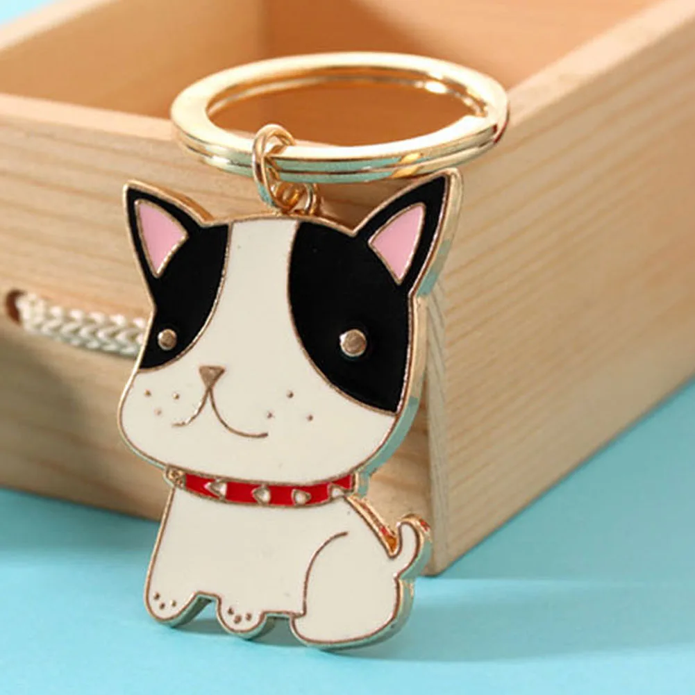 1 PC Cute Cartoon Dog Keychain New Arrival Car Ornaments Metal Key Ring