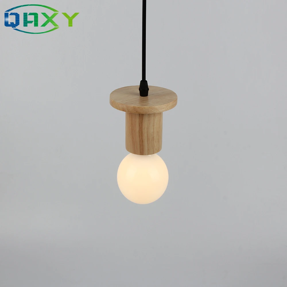  2019 Popular Cottage Style Simple Wood Pendant Lamp E27 Children Room Bed Room Pendant Light Cafes  - 33048278555