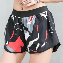 JINXIUSHIRT шорты для йоги женские камуфляжные спортивные шорты мини шорты Mujer для бега йоги тенниса фитнеса Ложные две части тренировки